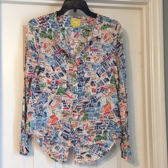 Anthropologie Maeve Cartography button down - Picture 3 of 7